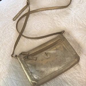 Cole Haan Gold Long Strap Crossbody Bag